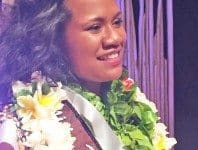 Le tausala fou o le Pasefika, Abigail Havora (Photo by: Miss Pacific Islands Facebook Page)